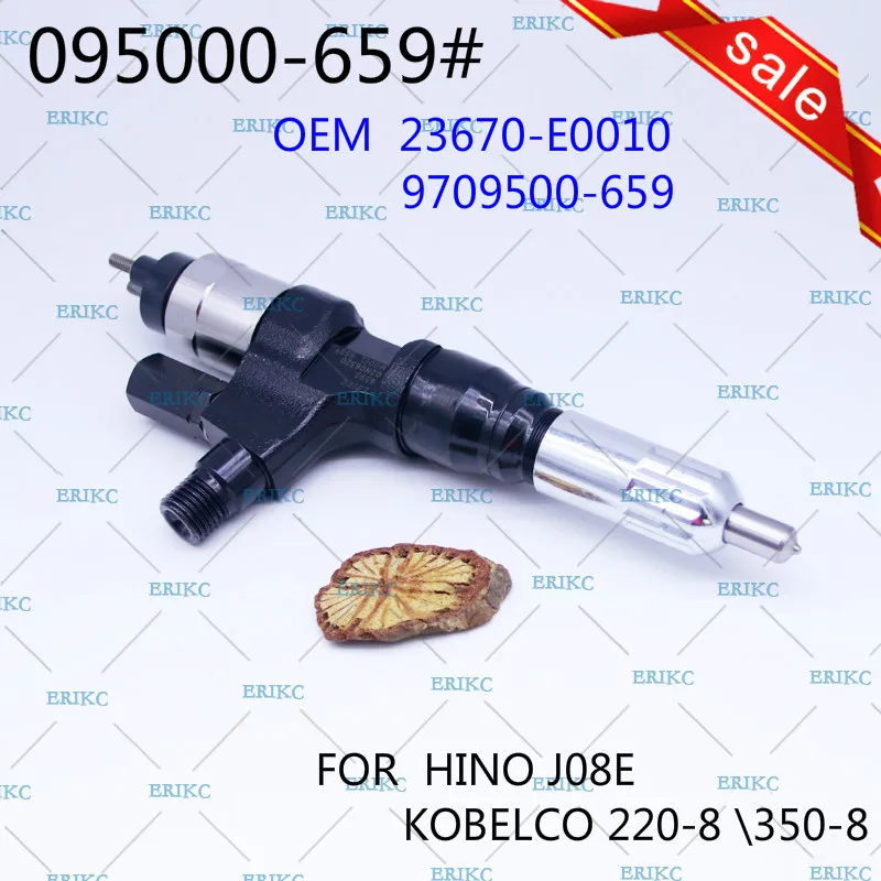 ERIKC 6593 Common Rail топливный инжектор в сборе 095000 Авто дизельный двигатель Sapre часть