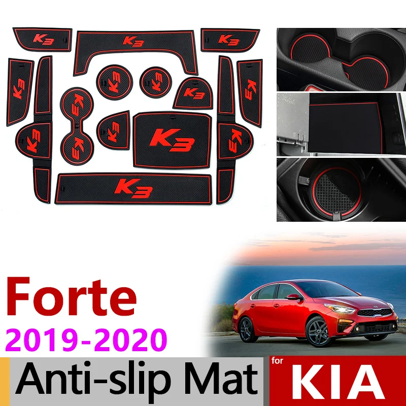 Противоскользящий коврик для Kia Forte BD Cerato K3 VivaroAccessories, слот для ворот, противогрязный коврик для двери, интерьер автомобиля