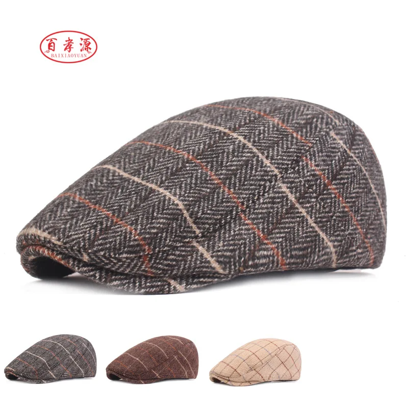 Beret Hats for Women Autumn Fashion Wool Ladies Cotton Middle-Aged Simple Forward Cap Mens Keep Warm