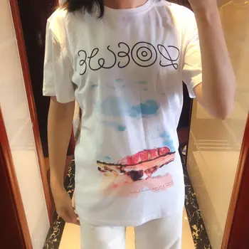 

2020 Spring Summer Women Letter Abstract Print Cotton Short sleeve T-shirt