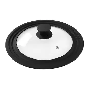 

Universal Lid for Pots,Pans and Skillets Tempered Glass with Heat Resistant Silicone Rim Fits 10.5", 11" and 12" Diameter Cookw