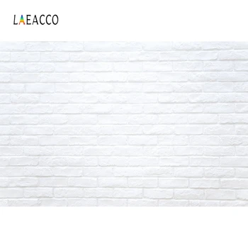 

Laeacco White Brick Wall Vinyl Photography Backdrops Newborn Baby Shower Child Portrait For Photo Studio Photography Backgrounds