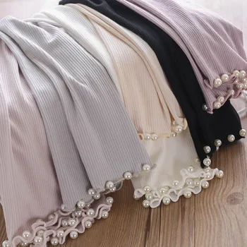 

2020 Summer Girls Embroidered Pearl Knitted Leggings Children's Clothing Wholesale
