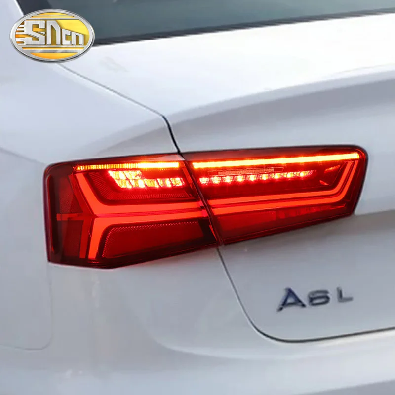 Автомобильный светодиодный задний фонарь для Audi A6 C7 2012- задний противотуманный фонарь+ Тормозная лампа+ задний фонарь+ Динамический сигнал поворота