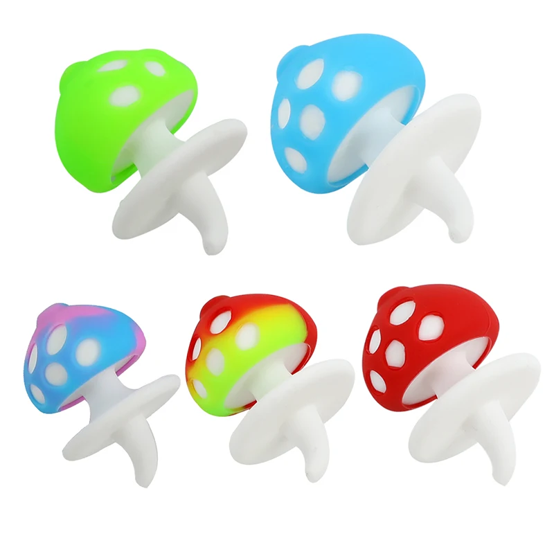 3pcs Regular Carb Cap Silicone Dabber For Pipes Mushroom Design Wax Oil