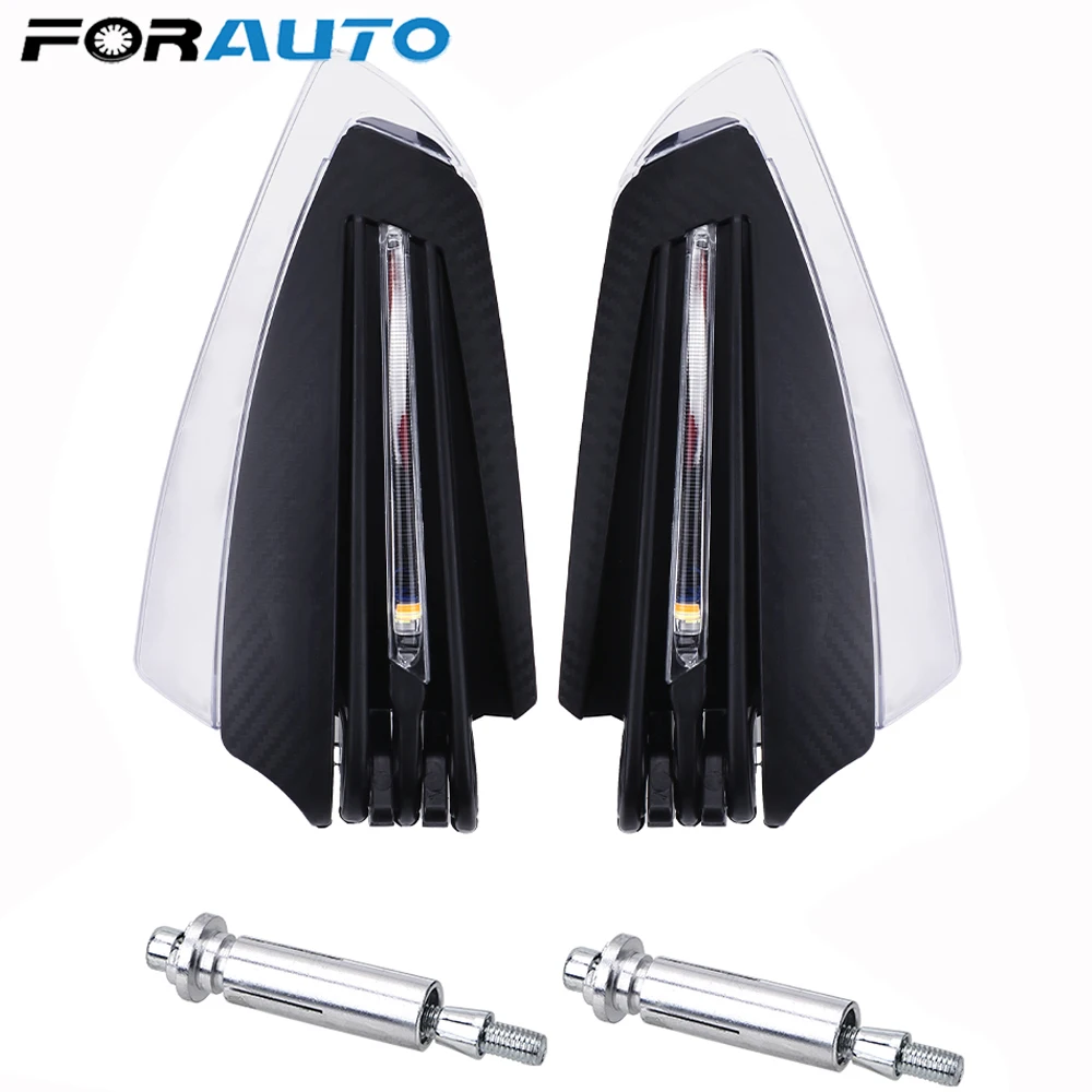 FORAUTO, 1 пара, 22 мм(7/"), Универсальный светодиодный защитный щиток для мотоцикла, ветрозащитная защита для рук мотоцикла, с сигналом поворота, светильник
