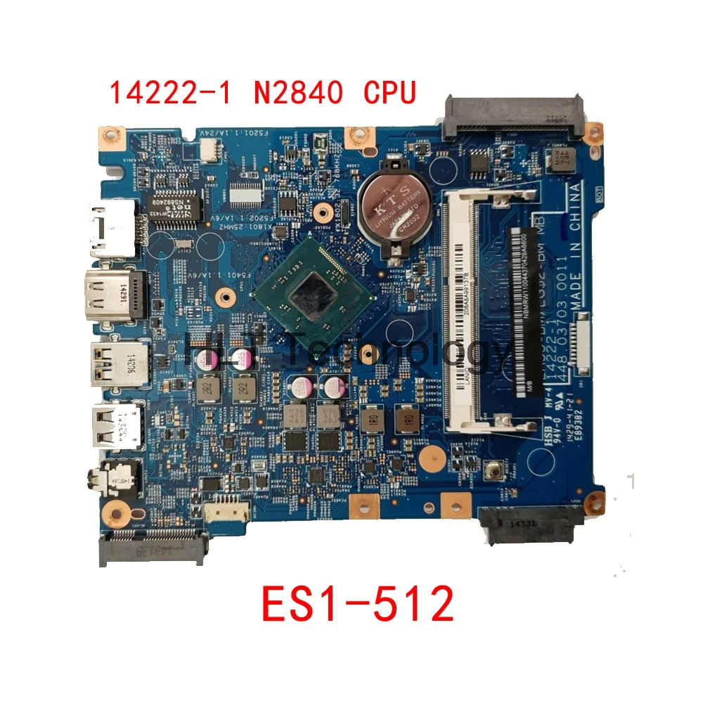 HOLYTIME для acer aspire ES1-512 Материнская плата ноутбука EA53-BM EG52-BM 14222-1 NBMRW11002 448.03708.0011 N2840