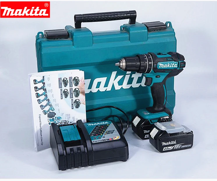 

Makita DHP482 DHP482RME 18V 4.0AH LXT Li-ion Cordless 2 Speed Combi Drill SET