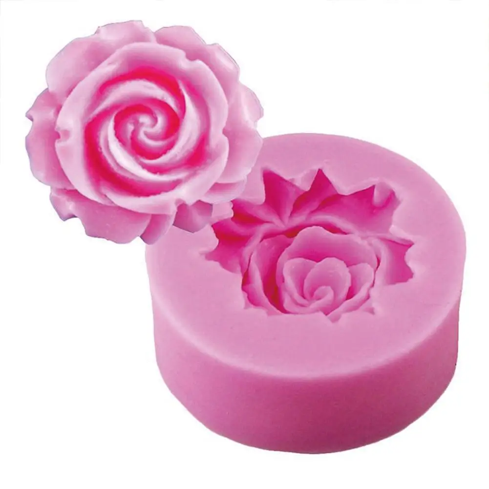 2 шт DIY Украшение торта мастикой 3D форма цветка розы Форма торта Форма для шоколадного мыла ручной работы форма для изготовления силиконового мыла A6K3