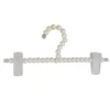 White Pearl Clothes Trouser Hangers Hook W/Clips for Children Kids Plastic Pearl Bow Clothes Hangers 2