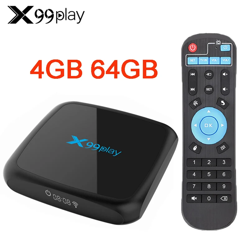 4GB 64GB Android 9,0X99 Play Smart tv BOX 2 Гб 16 Гб RK3318 2,4G& 5G Wifi 3D UHD 4K Youtube Netflix телеприставка 4 Гб 64 ГБ 32 ГБ медиаплеер - Цвет: 4GB 64GB