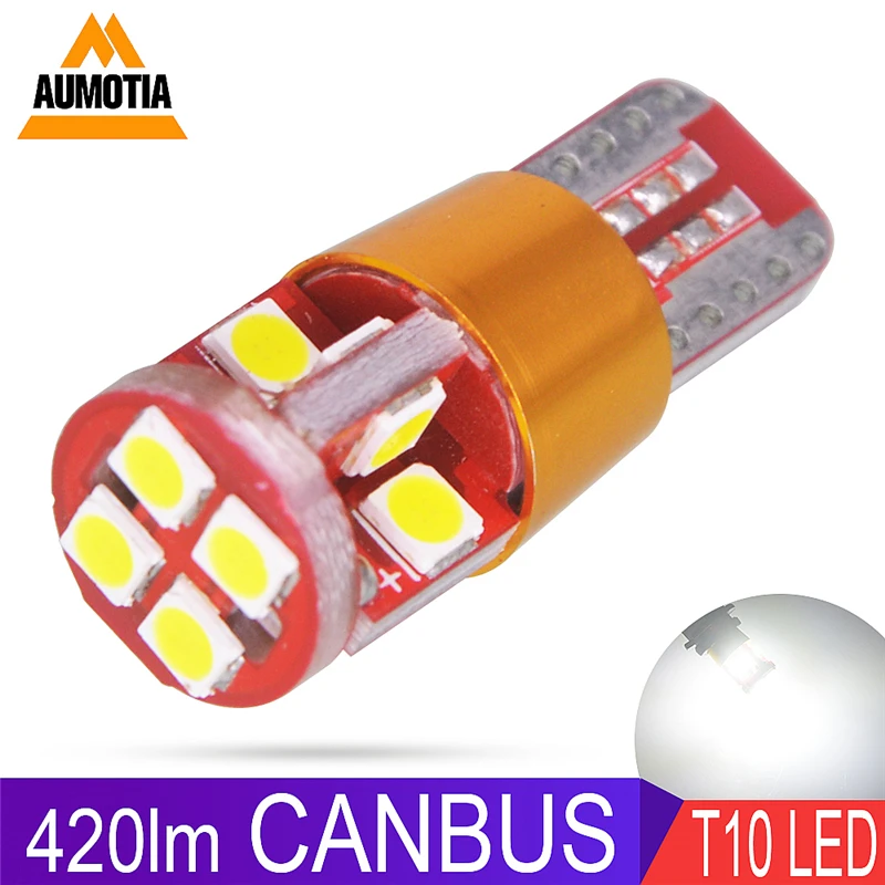 100x T10 Автомобильный светодиодный светильник W5W 12 Светодиодный s 3030 SMD Авто Canbus поворотный боковой светильник номерного знака габаритная лампа