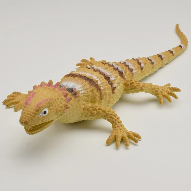 Soft rubber reptile model toy, simulation lizard, squeaking and vocal lizard, animal tricky vent toy kids toys educational 11