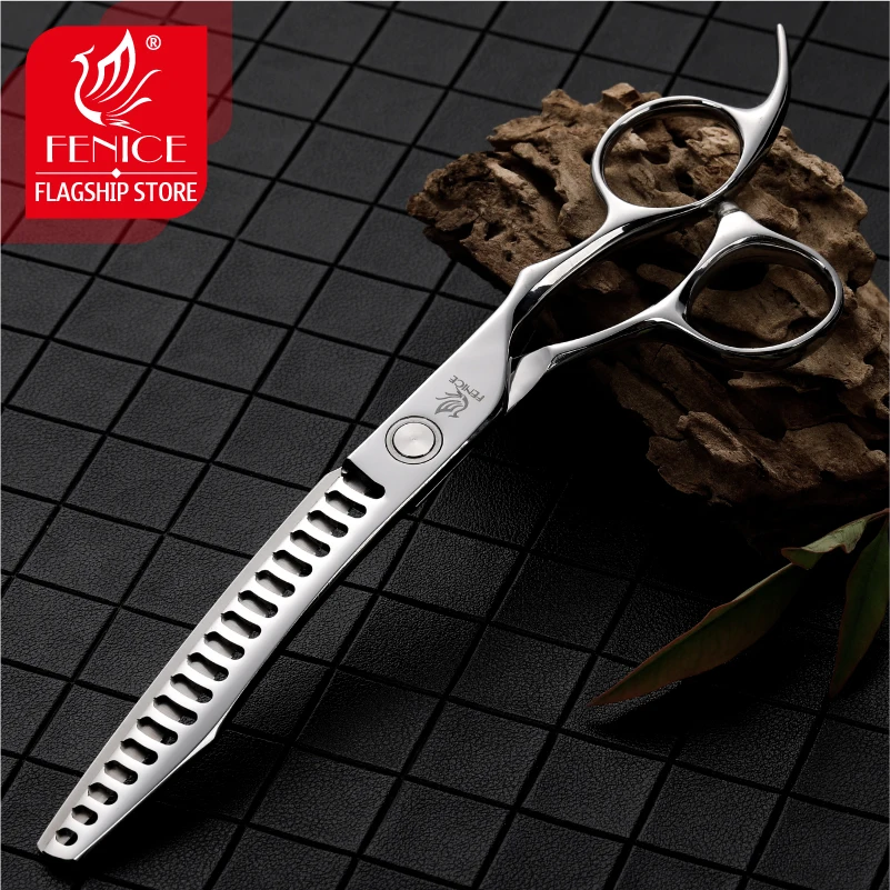 Fenice 7 inch Professional Pet Scissors Dog Grooming Scissors Thinning Shears Thinning Rate about 75%