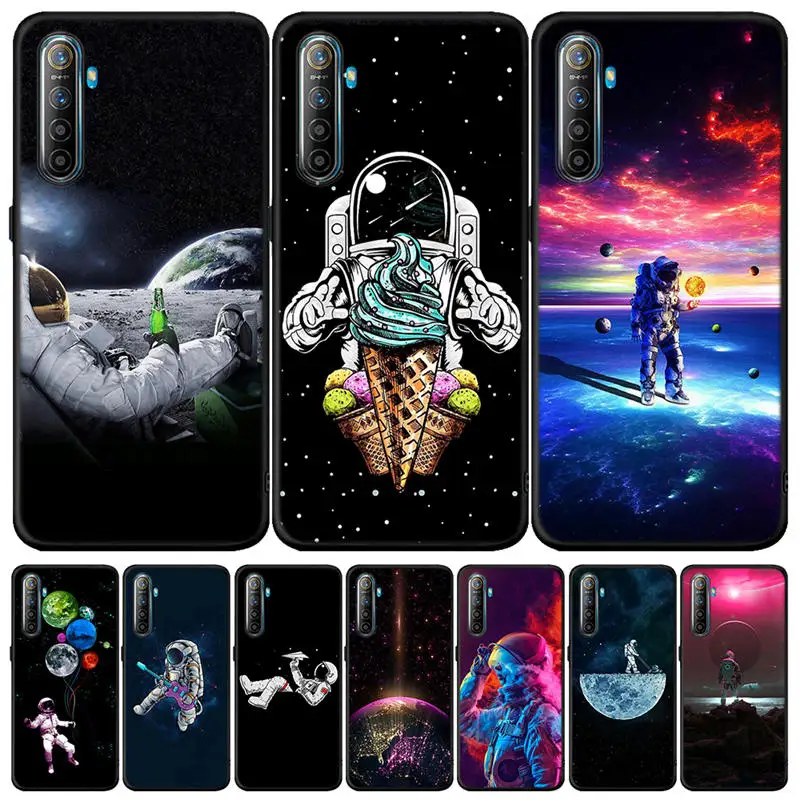 Чехол Space Moon Astronaut для Realme 5 6 Pro X X2 X50 XT силиконовый чехол Etui C2 C3 Q shell | Мобильные