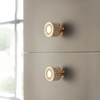 

Gold Luxury Door Handles Zinc Alloy Cabinet Handle Drawer Knobs European Wardrobe Pulls Kitchen Furniture Handle
