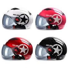 Casco de motocicleta, moto, moto, cara abierta, Media gorra de béisbol, casco duro de seguridad Anti-UV, casco de Motocross, protección de varios colores(China)
