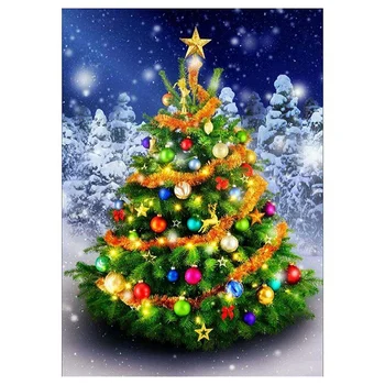 

Full Round Drill 5D DIY Diamond Painting Christmas Tree Embroidery Cross Stitch 5D Home Decor Gift