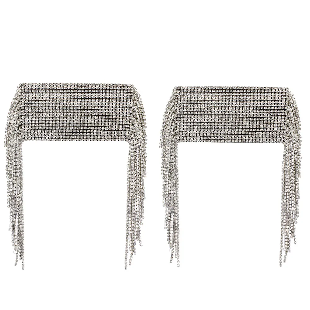 2 Stks Kralen Schouder Epaulette Voor Kleding Punk Kwastje