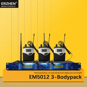 

EM5012 In Ear Monitor Wireless System SR2050 Double transmitter Monitoring 3 bodypack Professional for studio Stage Performance