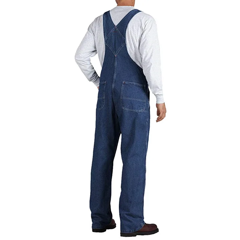 CYSINCOS/модные повседневные Комбинезоны с карманами; удобные джинсовые комбинезоны; комбинезон; большие размеры; джинсы для мужчин; Blauw Broek