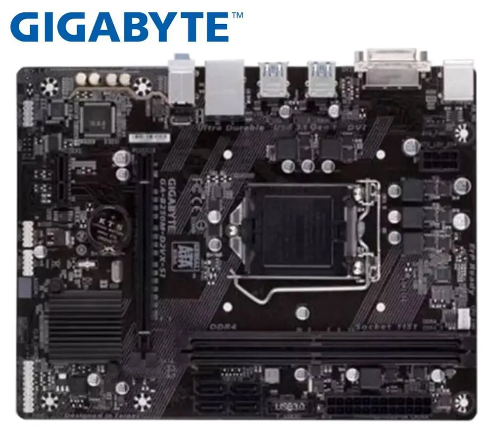 ^Cheap Desktop motherboard Gigabyte GA-B250M-D2VX SI B250 for intel DDR4 LGA 1151 32GB USB3 .0 SATA3.0 used B250M-D2VX SI PC on sales