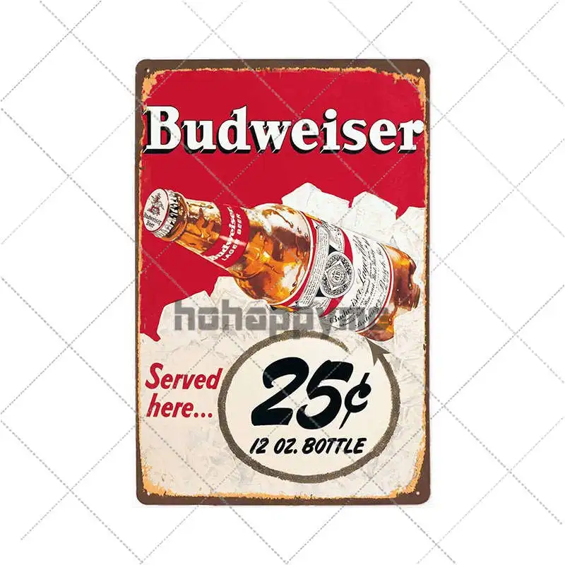 Beer Brand Vintage Plates 20x30cm