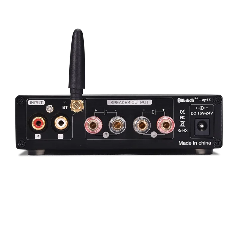 BORIZSONIC PA-01 HiFi усилитель мощности TPA3116 Bluetooth 5,0 APTX ES9018K2M DAC стерео класса D усилитель для наушников 100 Вт* 2