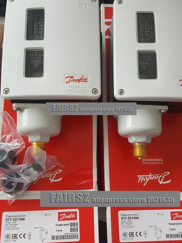Переключатель давления DANFOSS rt121-1-0bar G3/8A 017-521566