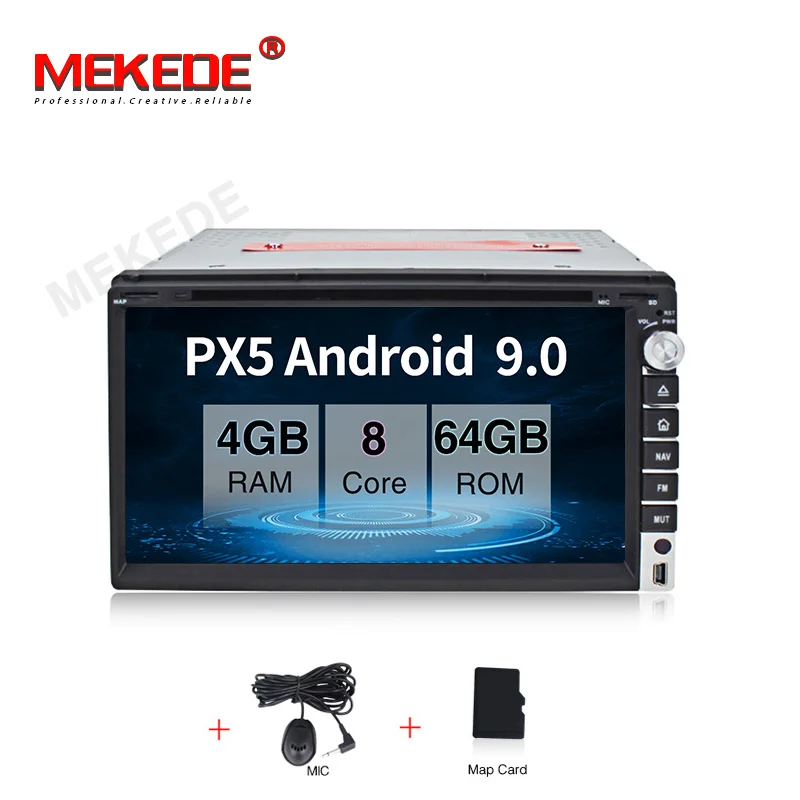 model MEKEDE Универсальный Android 9,0 4+ 64G Автомобильный Радио GPS; Мультимедийный проигрыватель для Nissan Toyota Kia RAV4 Хонда Хендай 2din универсальный - Цвет: model