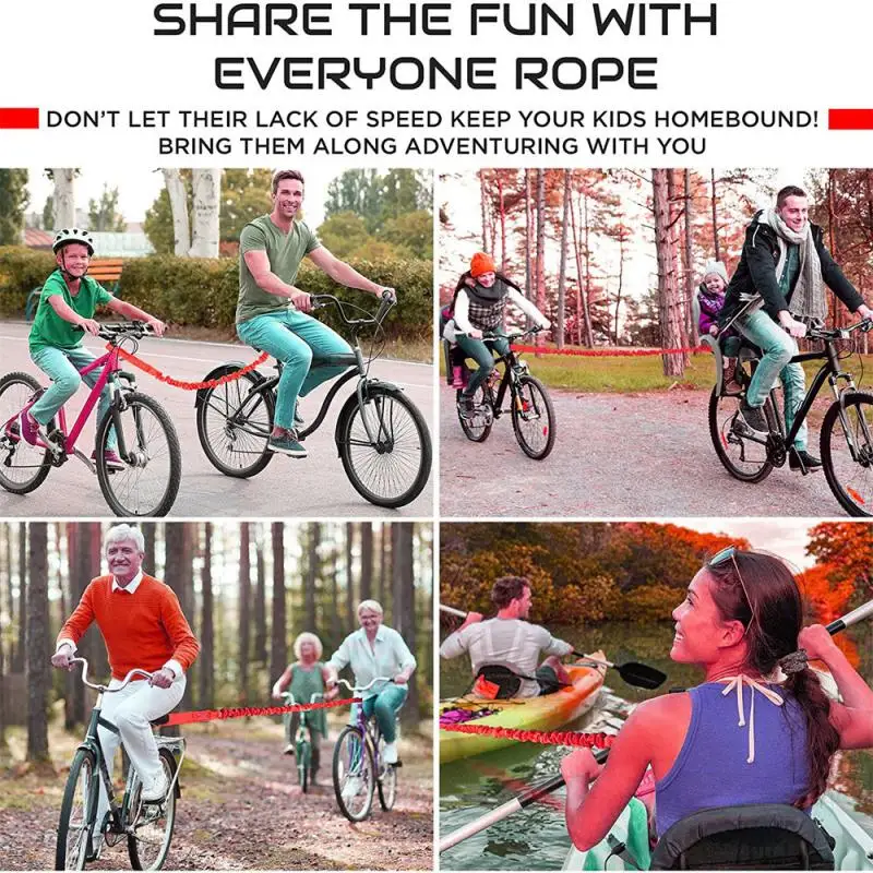 Kinder Abschlepp seil Kinder fahrrad Stretch Bungee Schnur kompatibel mit  allen Mountainbikes Haken für schwere Auto Notfall Offroad - AliExpress