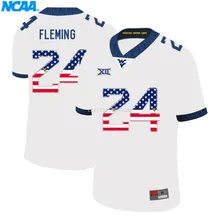 Новое поступление высокое качество майки Морис Флеминг#24 колледж футболка ограниченной серии Майки S-XXXL