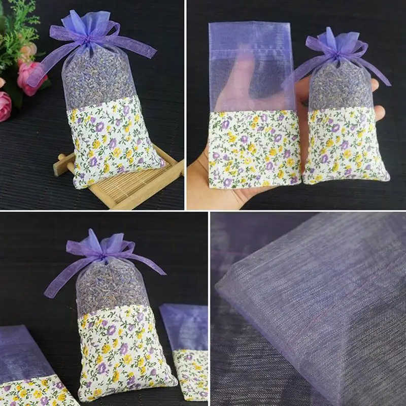 20 Pcs Lavender Bags Sachets Sachet Empty Scented For Fragrance Drawers Wardrobes French Home Organza Gauze Drawer deodorant sachet bags fragrance bags