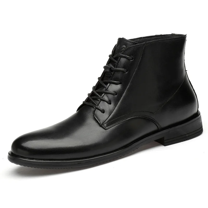 

2019 Autumn And Winter New Style Men First Layer Genuine Leather Martin Boots Wear-Resistant Hight-top Casual Men's Boot Versati
