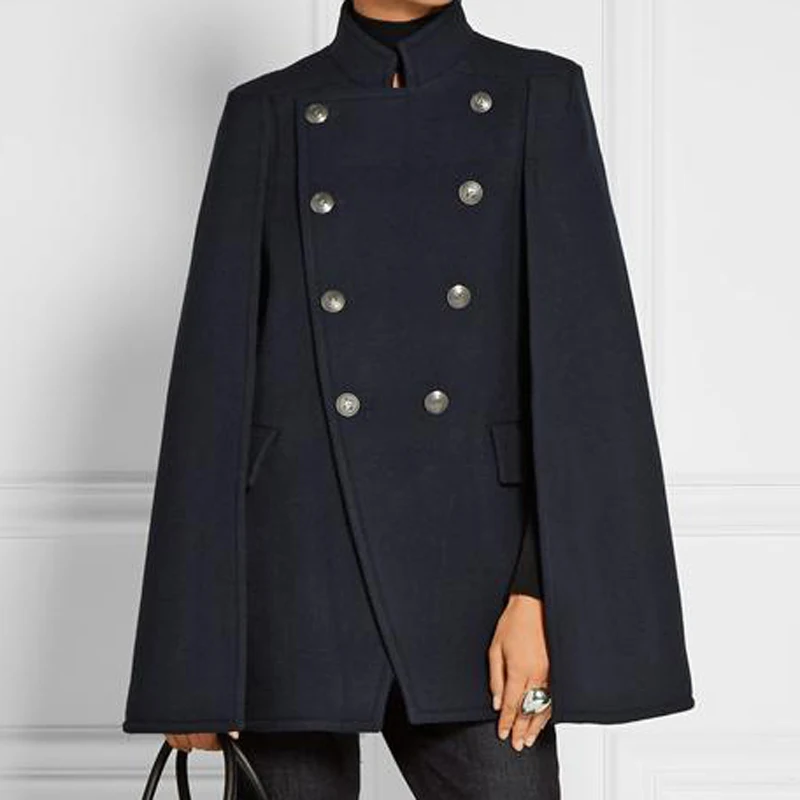 Модное мужское зимнее пальто средней длины в южнокорейском стиле двубортное плащ утепленное шерстяное