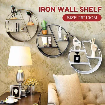 

Nordic style metal storage shelf rack decorative wall shelves wall kitchen storage organization shelf cabinet storage