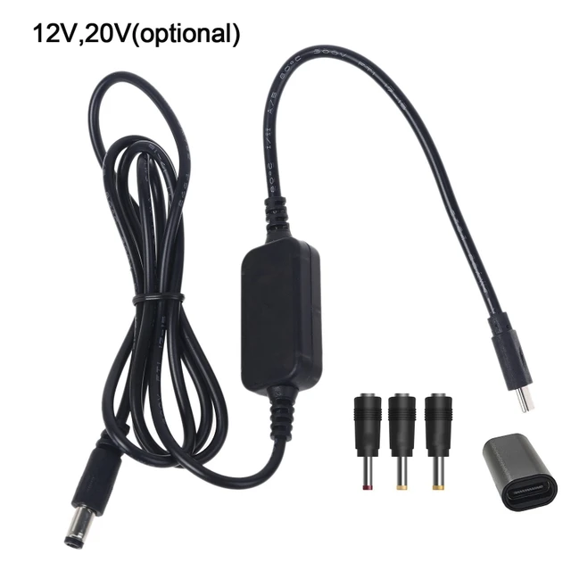 36W USB C Type C PD to 12V 2.5/3.5/4.0/5.5mm Conveter Adapter Cable