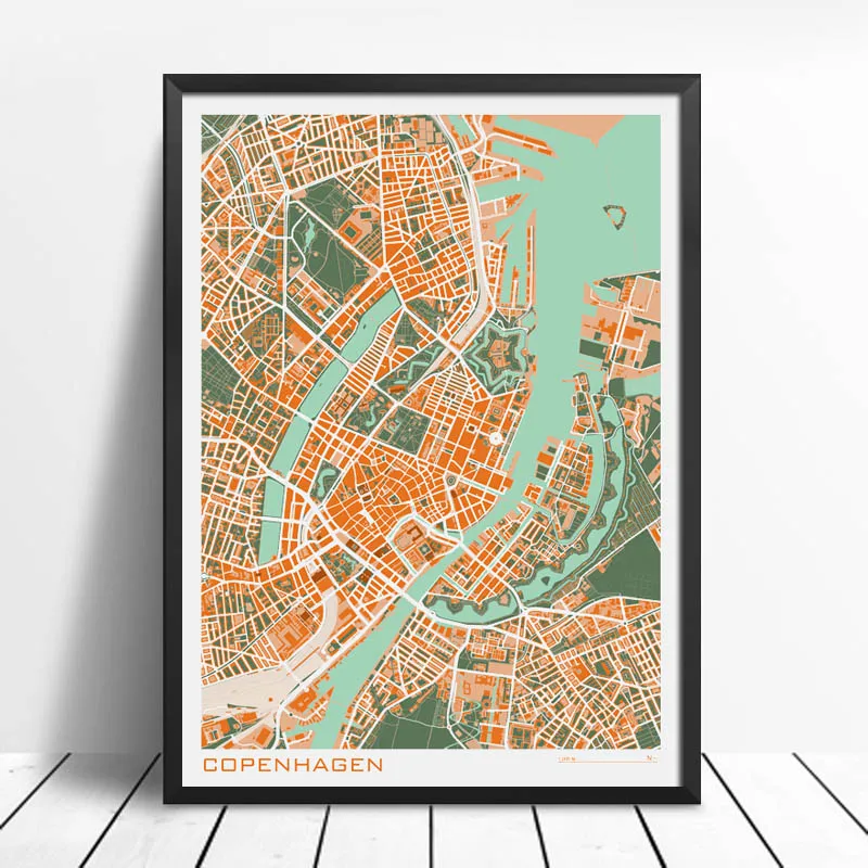 16-Famous-City-Classic-Map-Poster-and-Print-Wall-Art-Canvas-Painting-Paris-Copenhague-Madrid-Map (7)