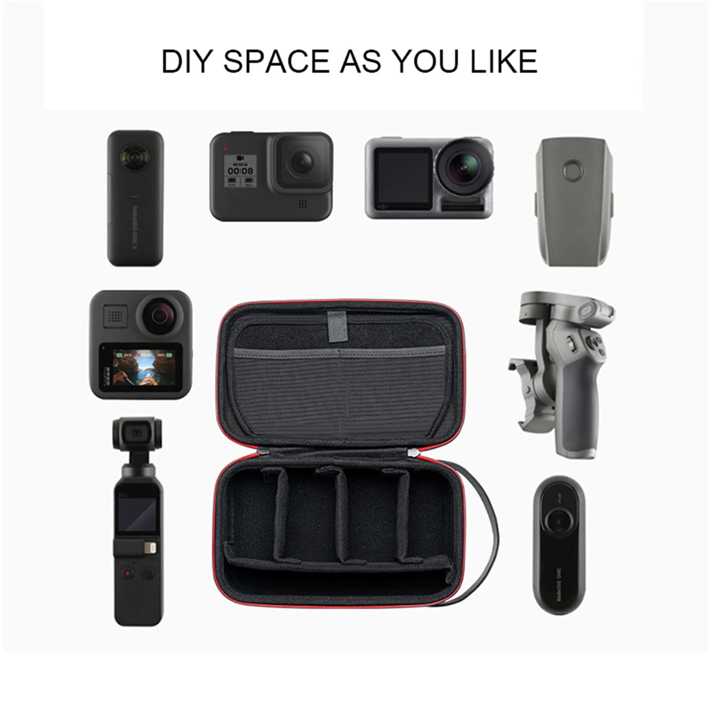 Big Sale  Portable Case for GoPro Hero 8 Camera Waterproof Anti-pressure Carrying Case Soft Inside Storage Ba 