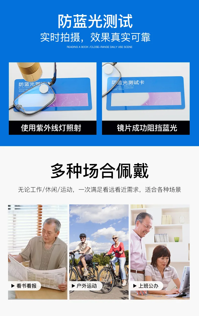 Новые классические бизнес очки для чтения многофункциональные прогрессивные мульти-фокус анти-синие пресбиопические очки Модные металлические очки