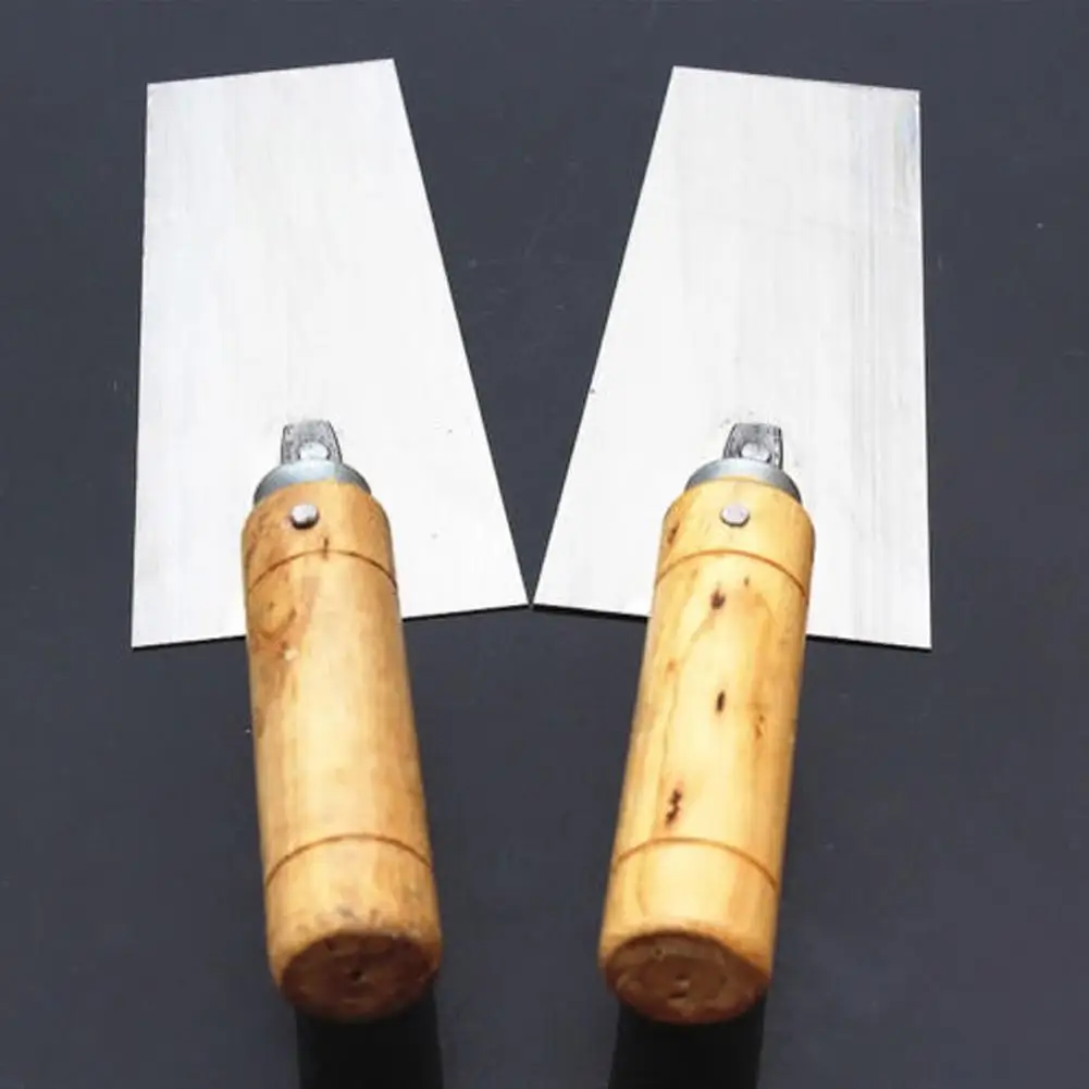 1pcs Silver Cement Float Margin Trowel for Bricklayer Cement Shovel Blade with Anti-slip Plastic Handle DIY Tool