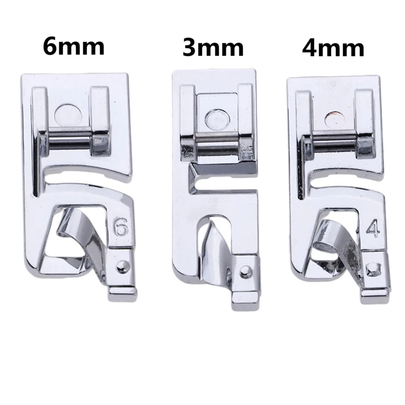 3Pcs sewing accessories Narrow Rolled Hem Sewing Machine Presser Foot Set Household sewing tools embroidery hoop 5BB5569