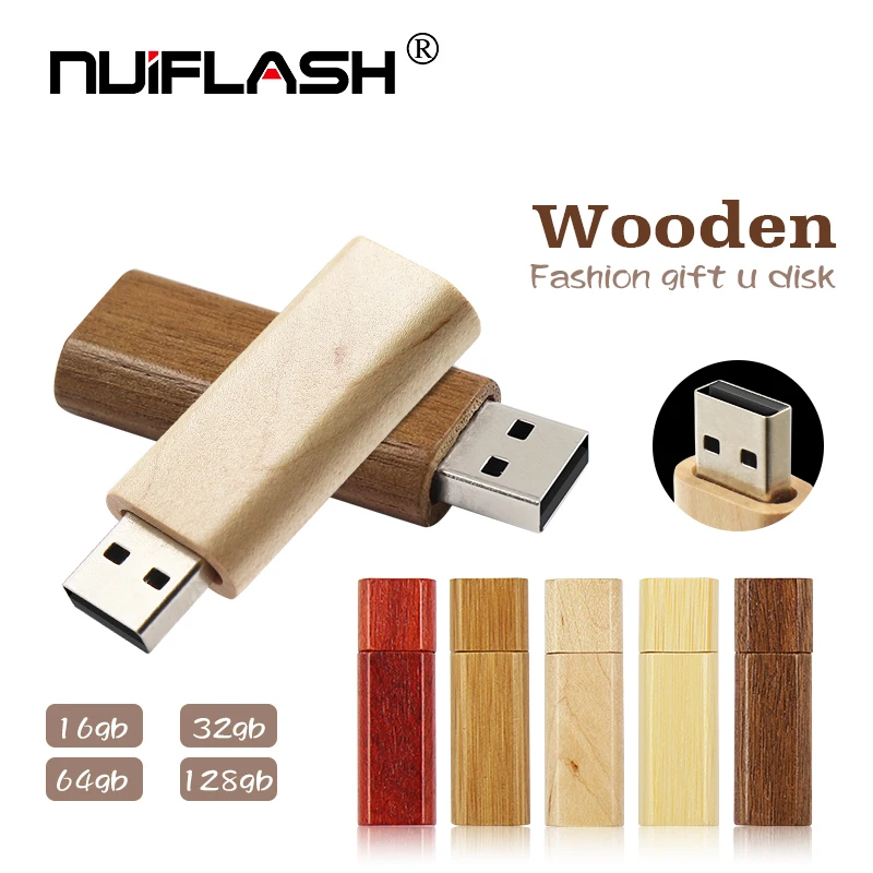 Лидер продаж прямоугольный деревянный U диск USB 2 0 флэш накопитель подарок
