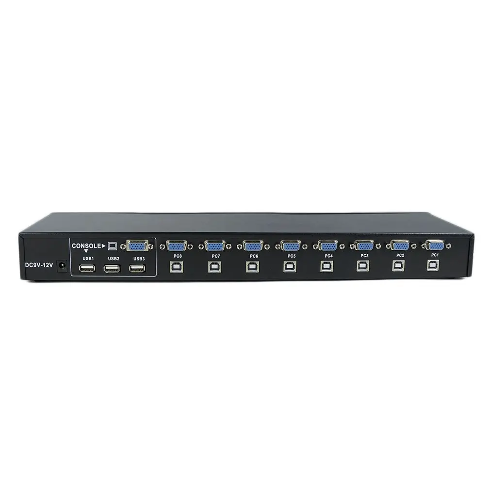 

Universal Small Size 8 Ports USB 2.0 External KVM Switch Box Manual Switcher Support For 1920 x 1440 VGA Splitter Adapter