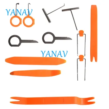 

12 Pcs/Set Plastic Car Radio Door Clip Panel Trim Dash Audio Removal Open Installer Pry Tool Repairing car tools
