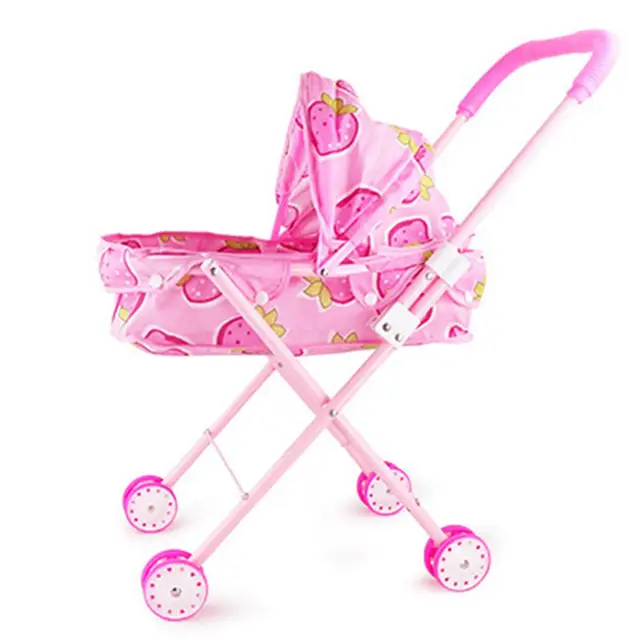 US $14.39 Doll accessories toys Doll Baby Folding Iron Trolley Small Children's Educational Toys Role Play Tr