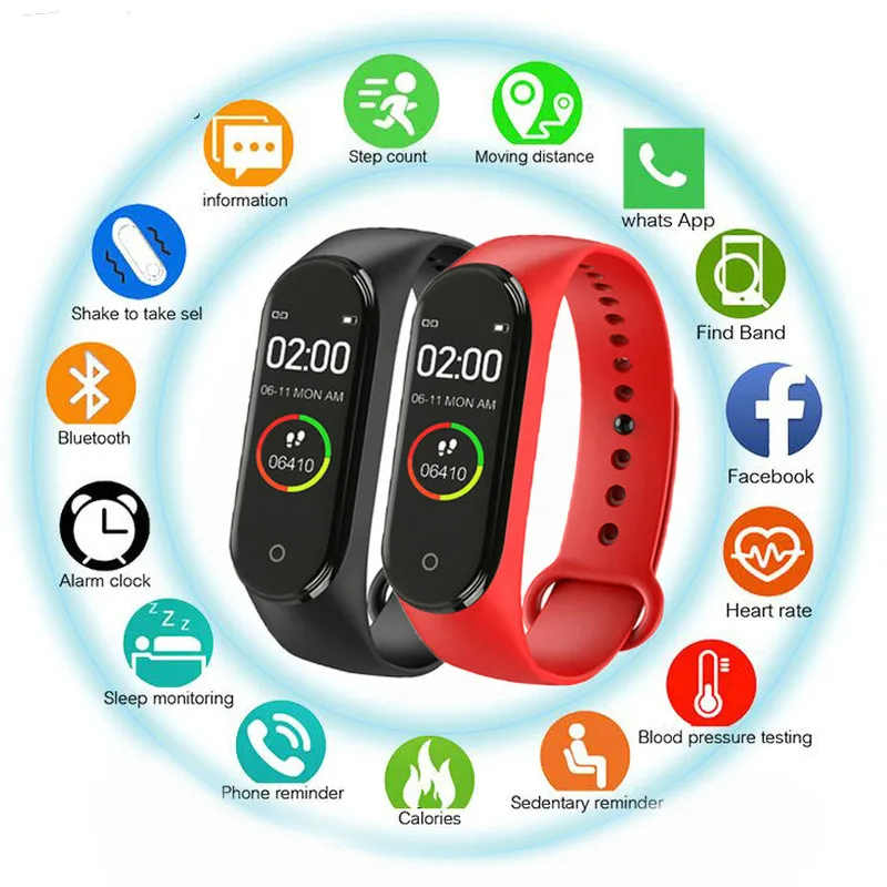 

Hot New Men Smart Sports Blood Pressure Heart Rate Monitor With Watch Men And Women Monitor Multi-Function Waterproof Bracelet