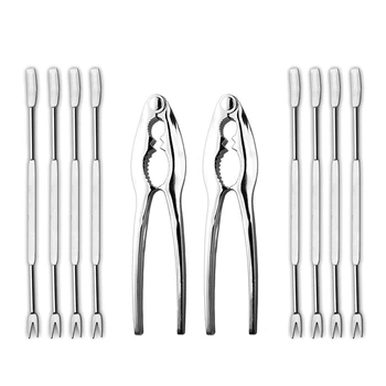 

Seafood Tools Set Including 8 Forks and 2 Lobster Crab Crackers Nut Cracker Set Seafood Tool Kit Nut Cracker Tool