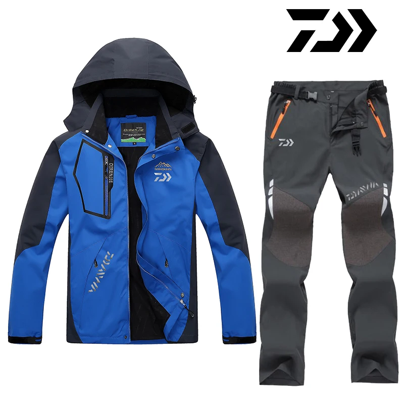 DAIWA Daiwa Fishing Clothes Outdoor Fishing Clothing Quick-drying Pants Men's Fishing Suit Breathable Sunscreen Fishing Jacket - Color: S222