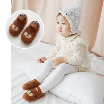 

Baby Socks Autumn Winter Cute Cartoon Coral Fleece Socks Keep Warm Anti-Slip Socks Toddler Boys Girls Floor Socks For 0-3T